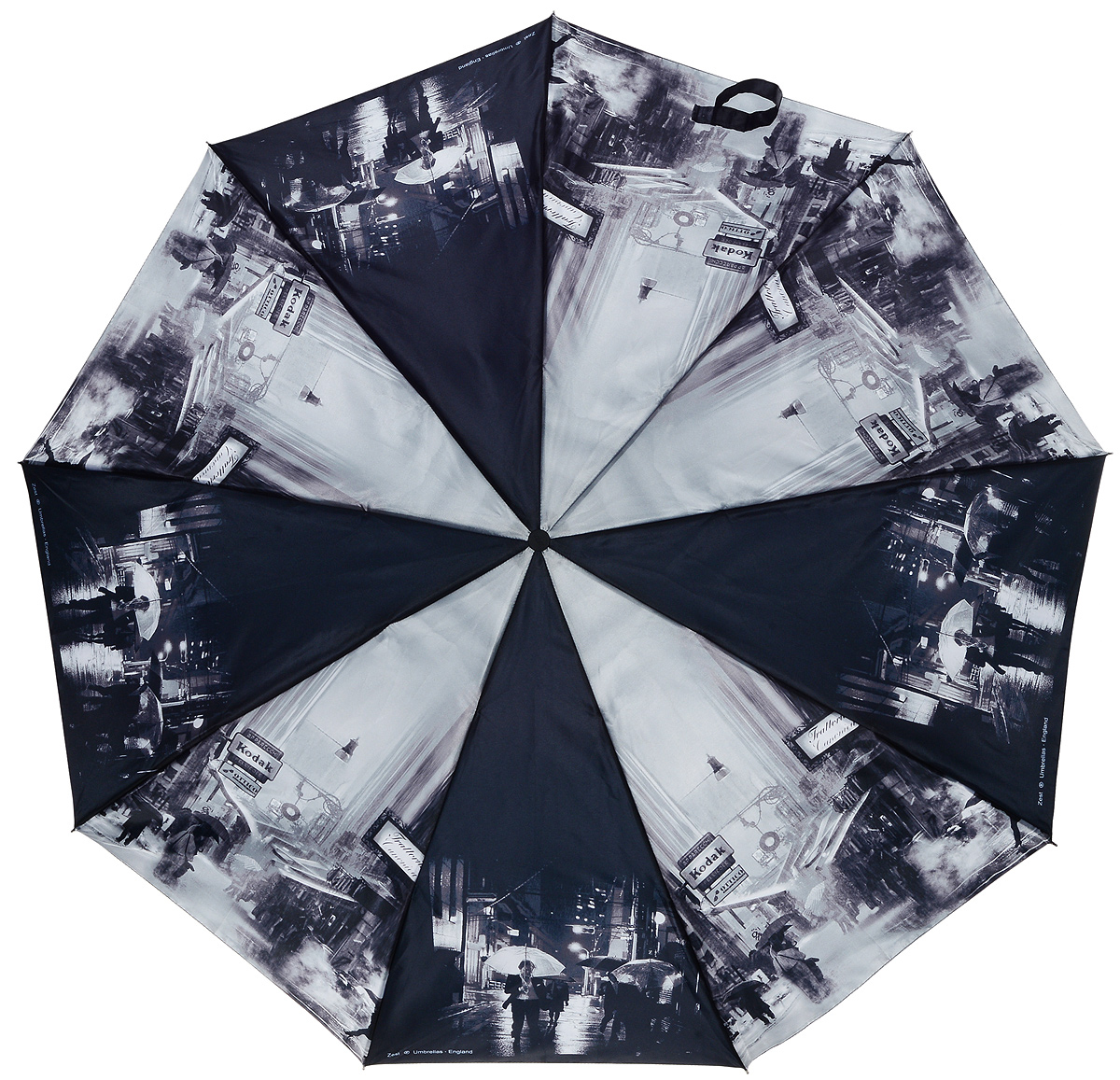 Зонт Zest 239444-54, черный, серый