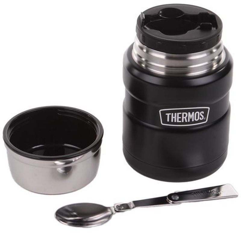 фото Термос для еды "Thermos", цвет: черный матовый, 0,47 л. SK3000