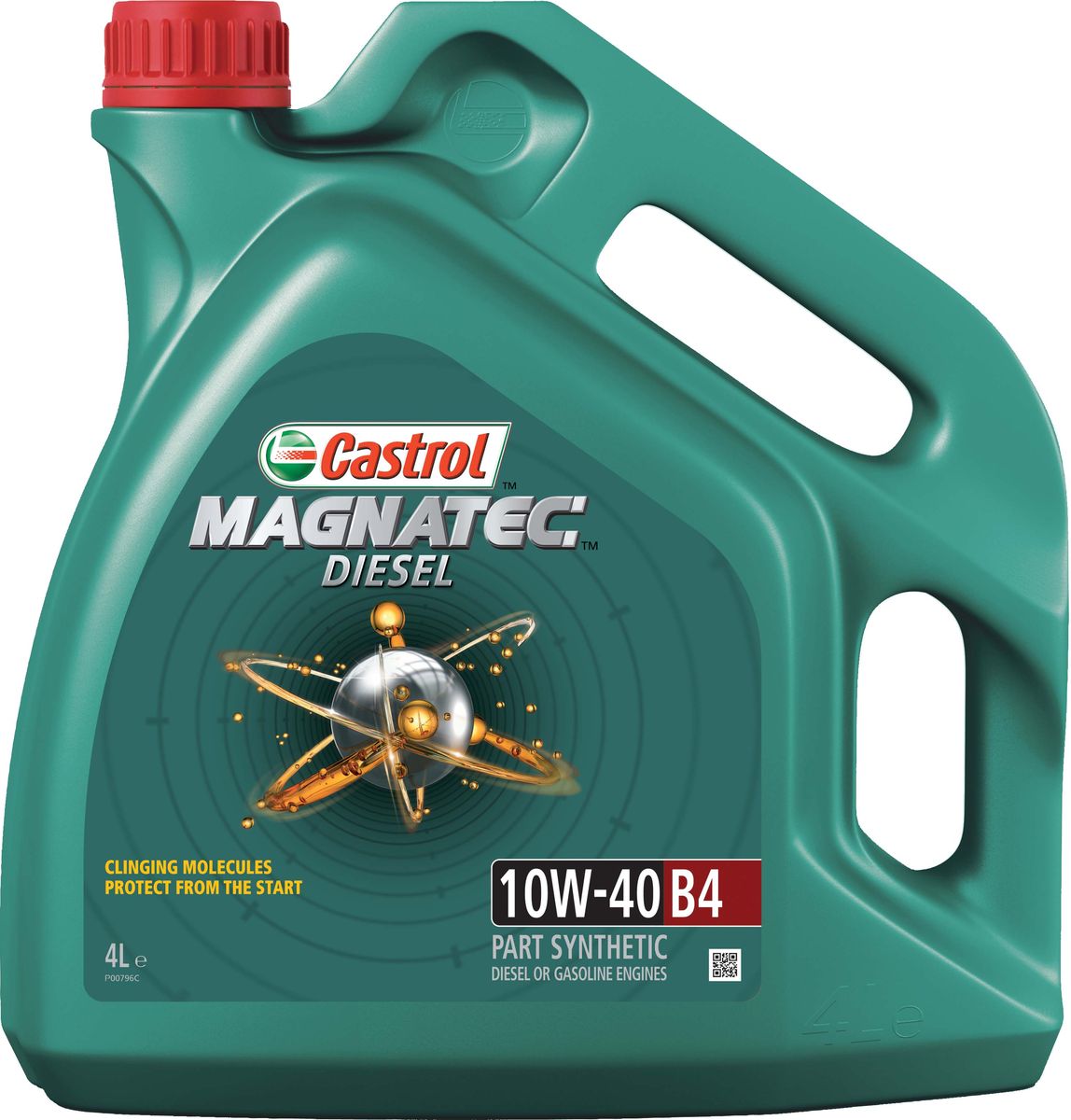 фото Масло моторное Castrol "Magnatec Diesel", полусинтетическое, класс вязкости 10W-40, B4, 4 л