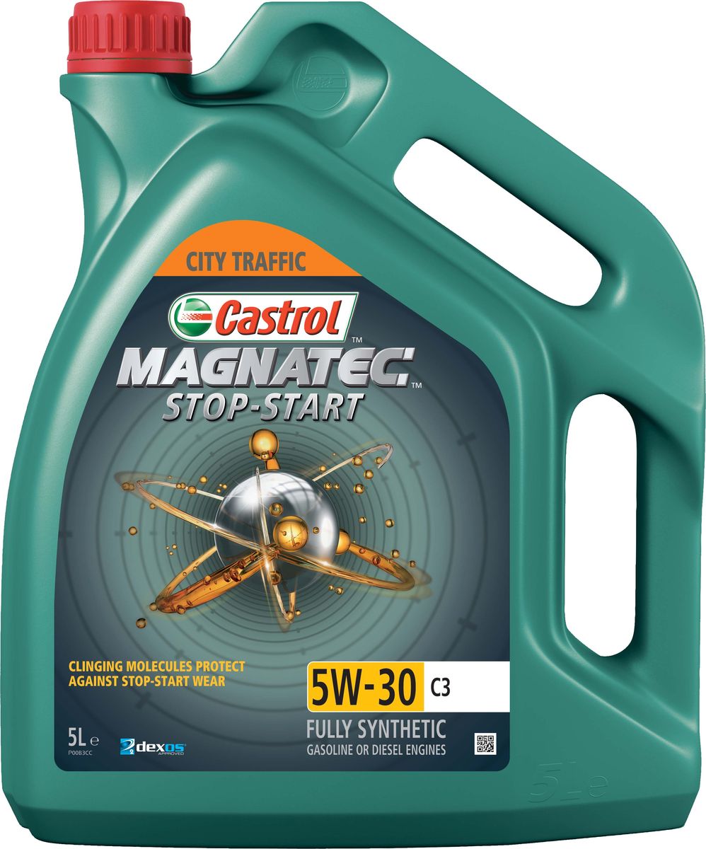 фото Масло моторное Castrol "Magnatec Stop-Start", синтетическое, класс вязкости 5W-30, C3, 5 л