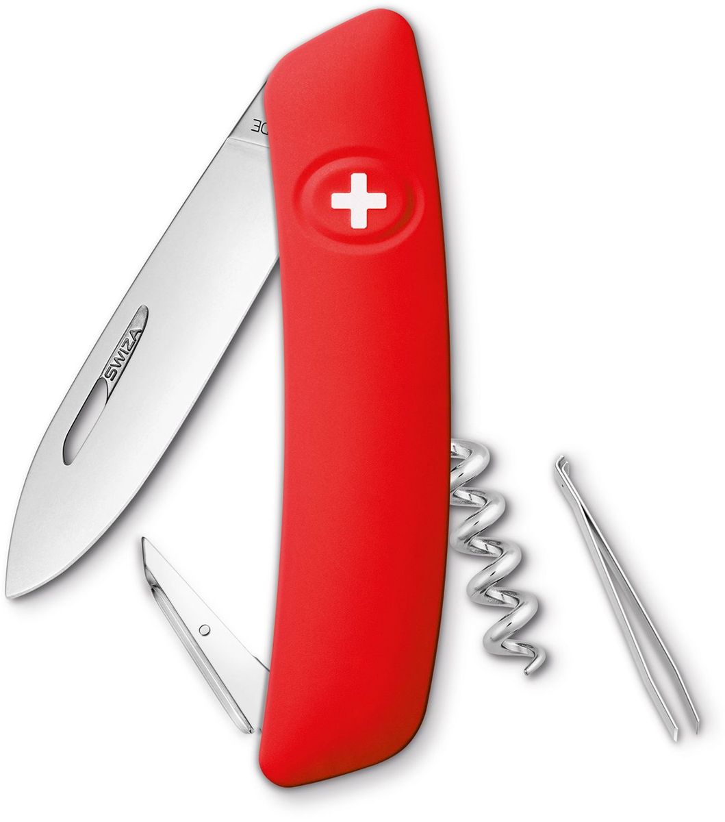 фото Нож швейцарский SWIZA "D01", цвет: красный, длина клинка 7,5 см