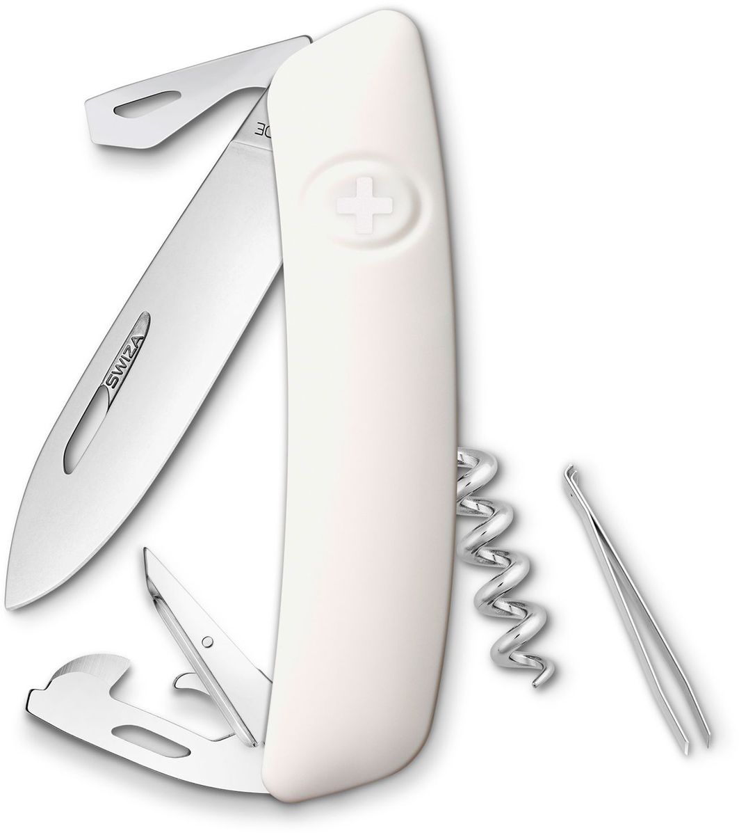 фото Нож швейцарский SWIZA "D03", цвет: белый, длина клинка 7,5 см