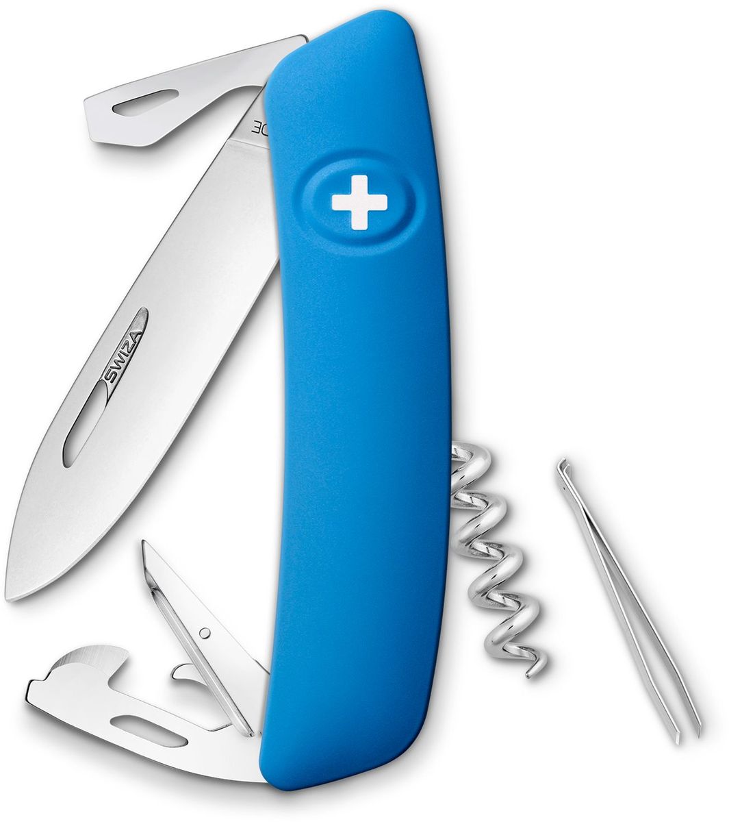фото Нож швейцарский SWIZA "D03", цвет: синий, длина клинка 7,5 см