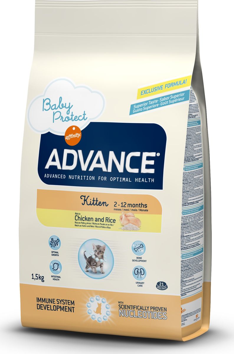 фото Корм сухой Advance "Baby Protect Kitten" для котят с 2 до 12 месяцев, 1,5 кг