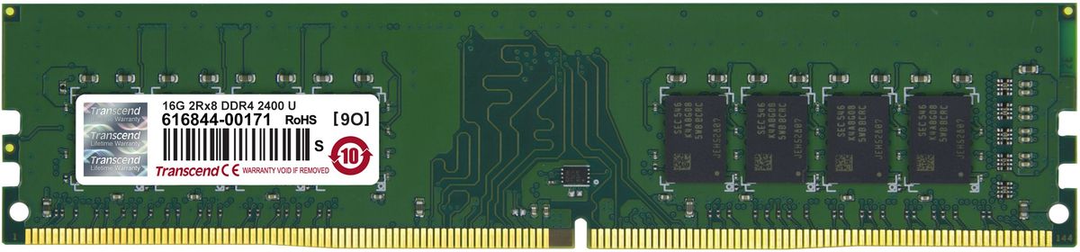 фото Transcend DDR4 DIMM 16GB 2400МГц модуль оперативной памяти (TS2GLH64V4B)