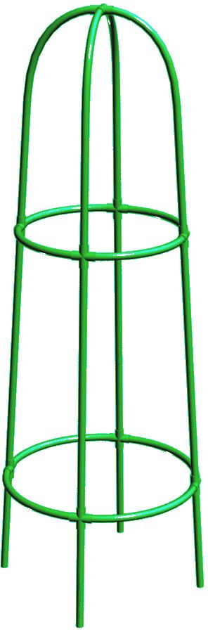 фото Опора для цветов Технохимпласт "Конус", цвет: зеленый, высота 165 см