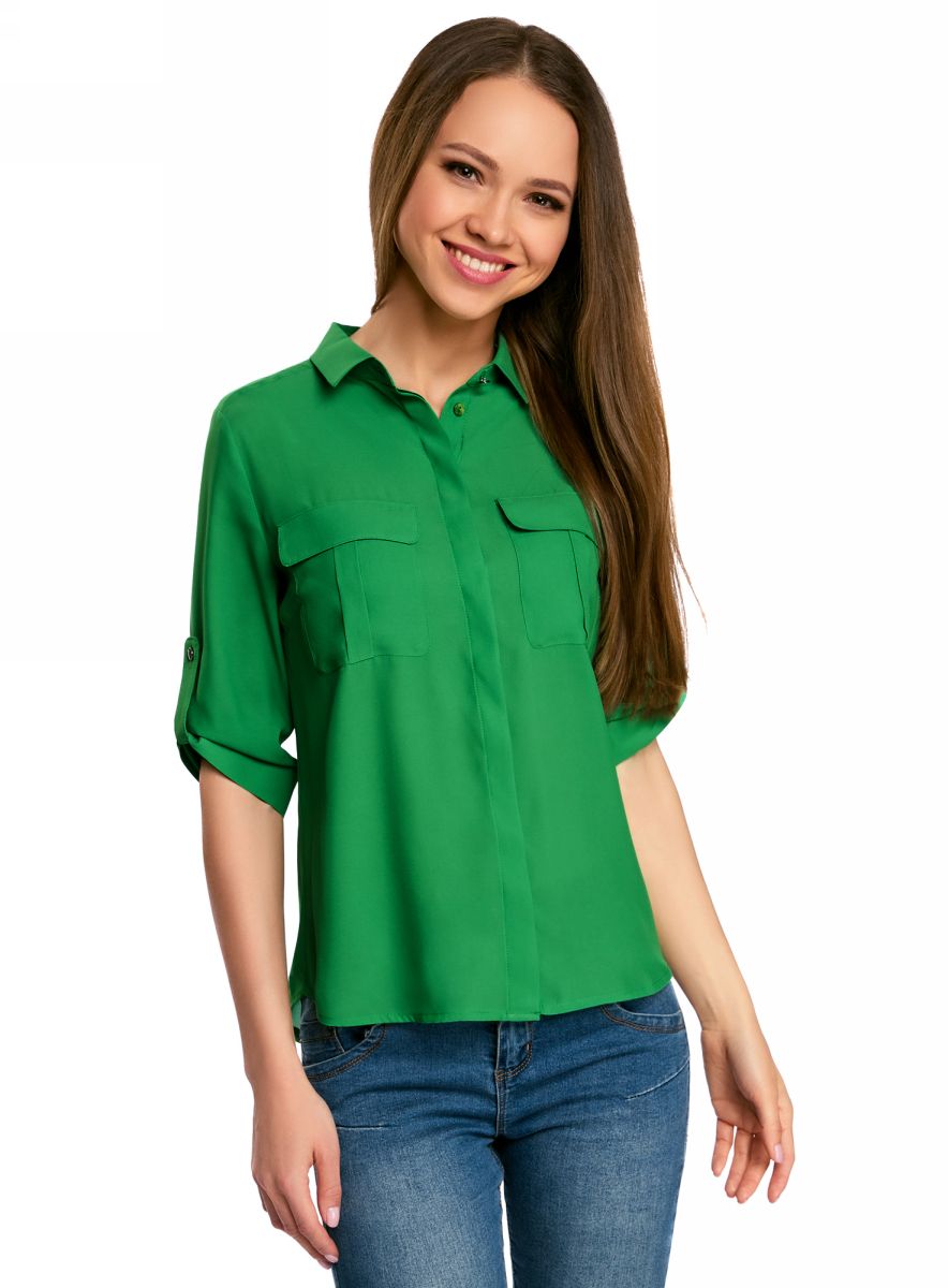 Рубашка Calista зеленая женская