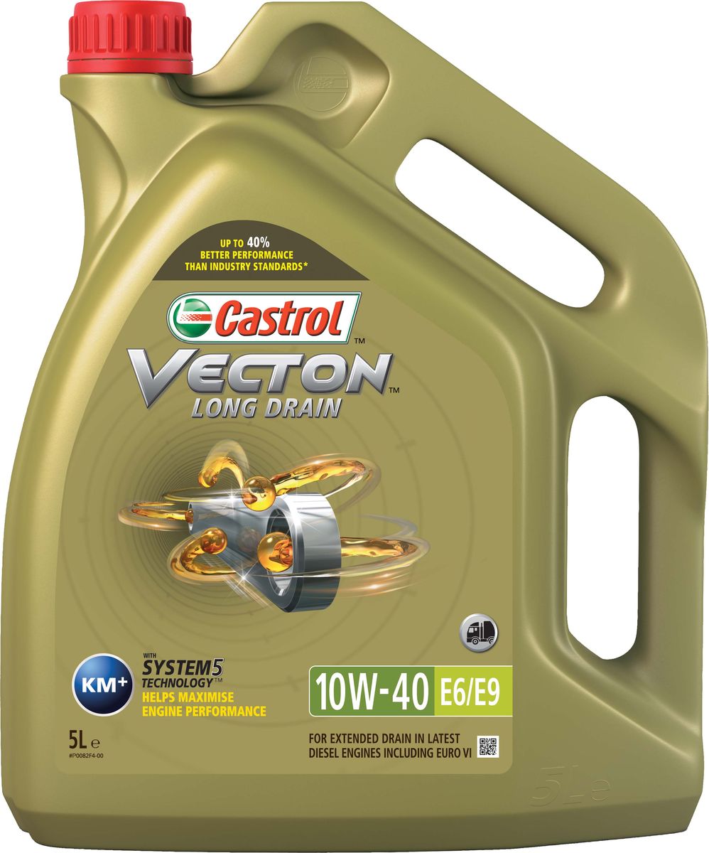 фото Масло моторное Castrol "Vecton Long Drain", синтетическое, класс вязкости 10W-40, E6/E9, 5 л