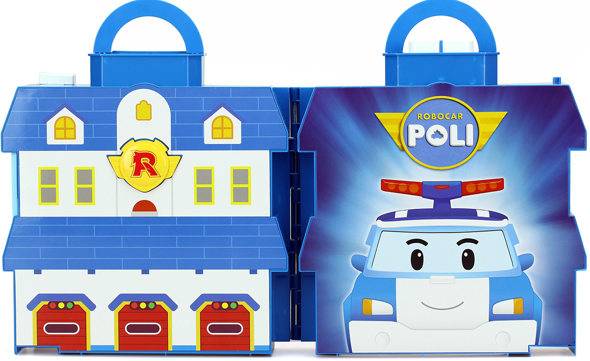 Silverlit игровой набор Robocar Poli кейс для хранения, парковка с машинкой Поли 83319