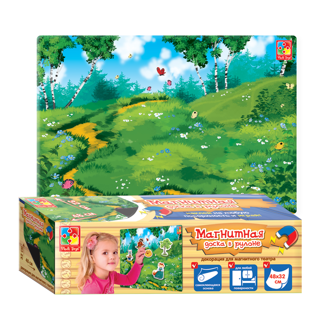 Vladi Toys Магнитная доска в рулоне Декорация Vladi Toys Магнитная доска в рулоне Декорация