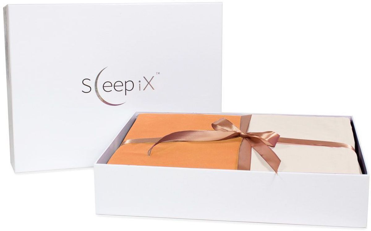 фото Комплект белья Sleep iX "Perfection", семейный, наволочки 50х70, 70х70, цвет: оранжевый, бежевый