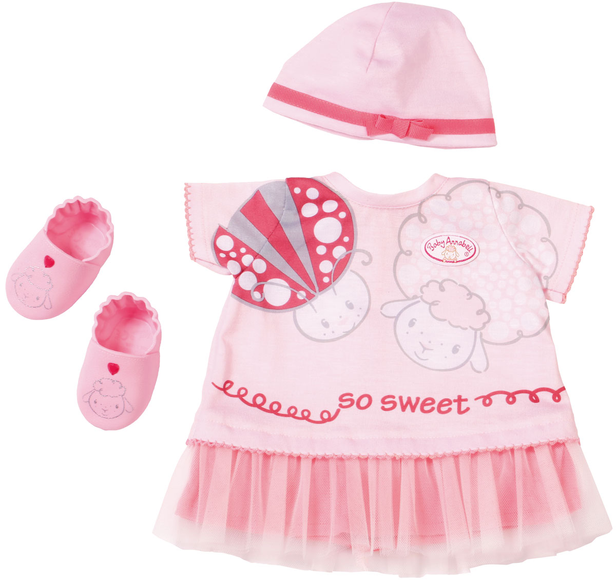 Zapf Одежда для куклы Baby Annabell Платье шапочка пинетки