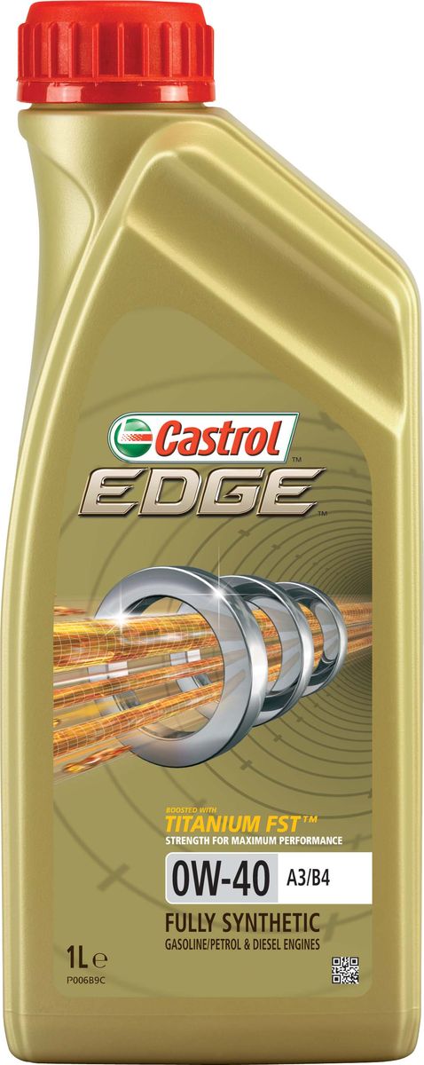 фото Масло моторное Castrol "Edge", синтетическое, класс вязкости 0W-40, A3/B4, 1 л. 156E8B