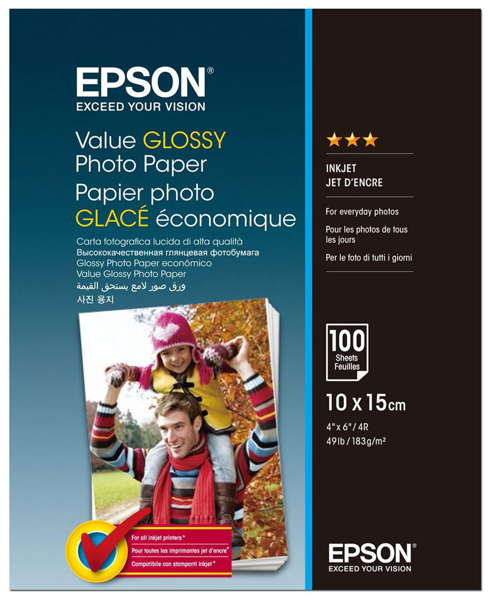 Epson C13S400039 Value Glossy фотобумага 10x15, 100 листов Epson C13S400039 Value Glossy фотобумага 10x15, 100 листов
