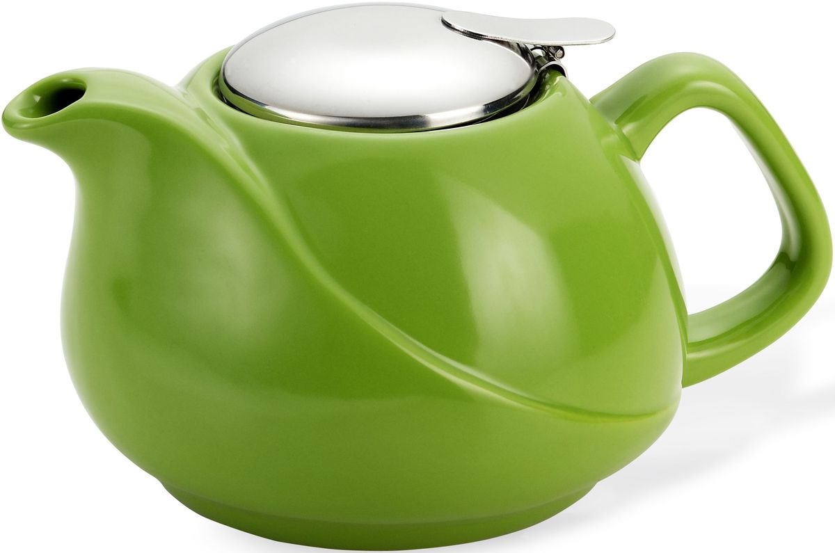 фото Заварочный чайник "Fissman", с ситечком, цвет: зеленый, 750 мл