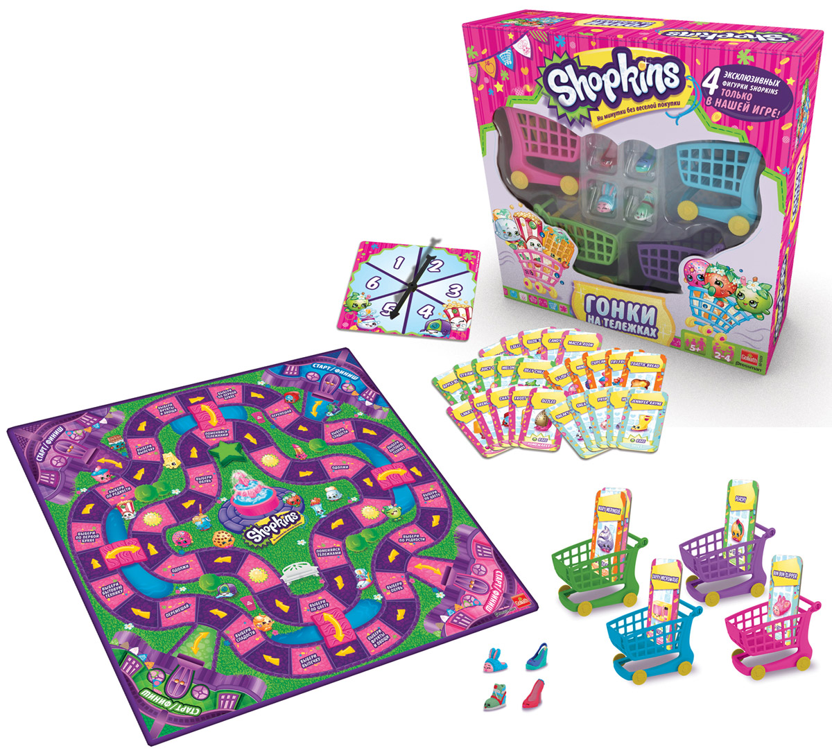 фото Goliath Настольная игра Shopkins Гонки на тележках