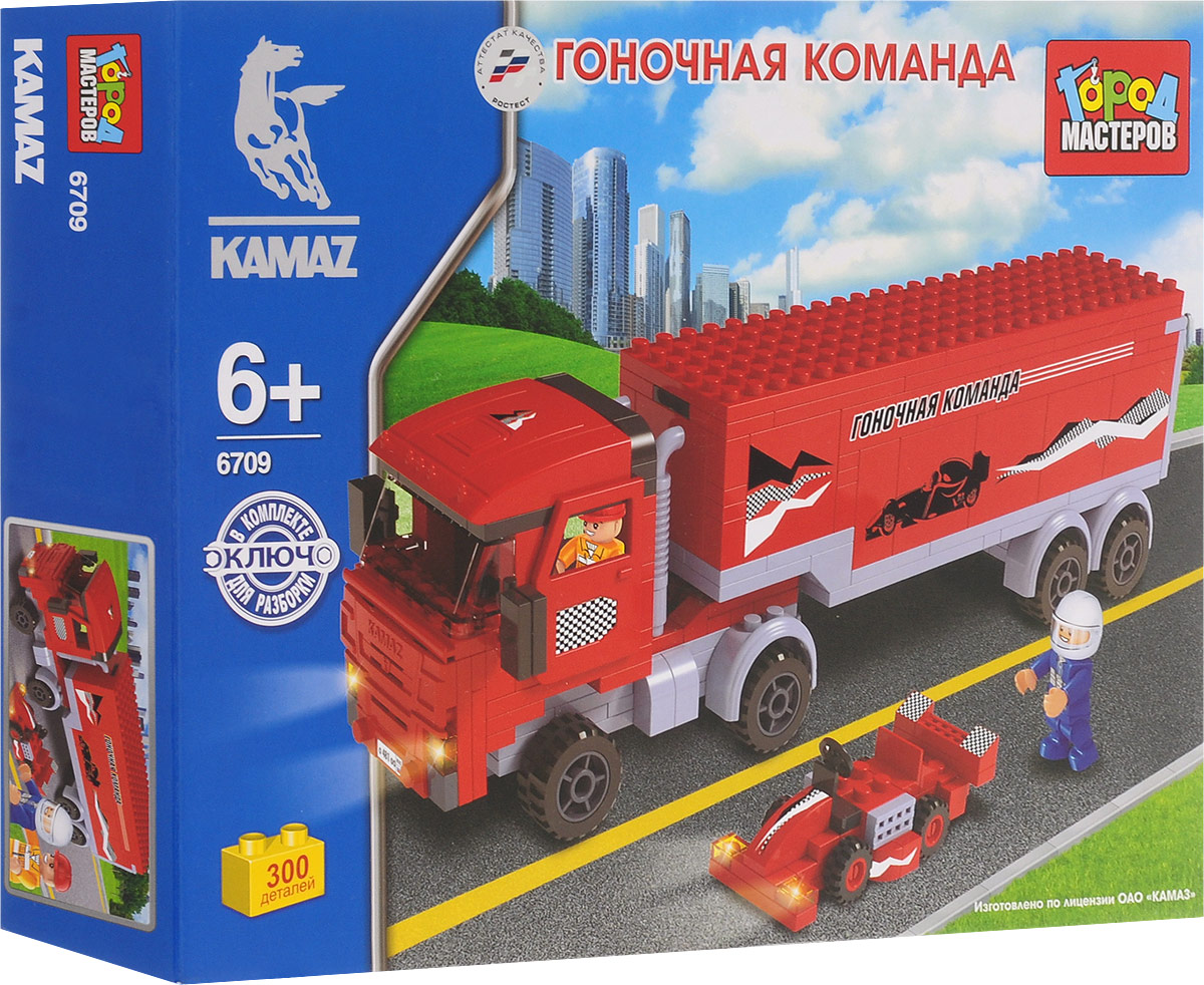 Характеристики Город мастеров Конструктор Камаз Фура с гоночной машиной ...