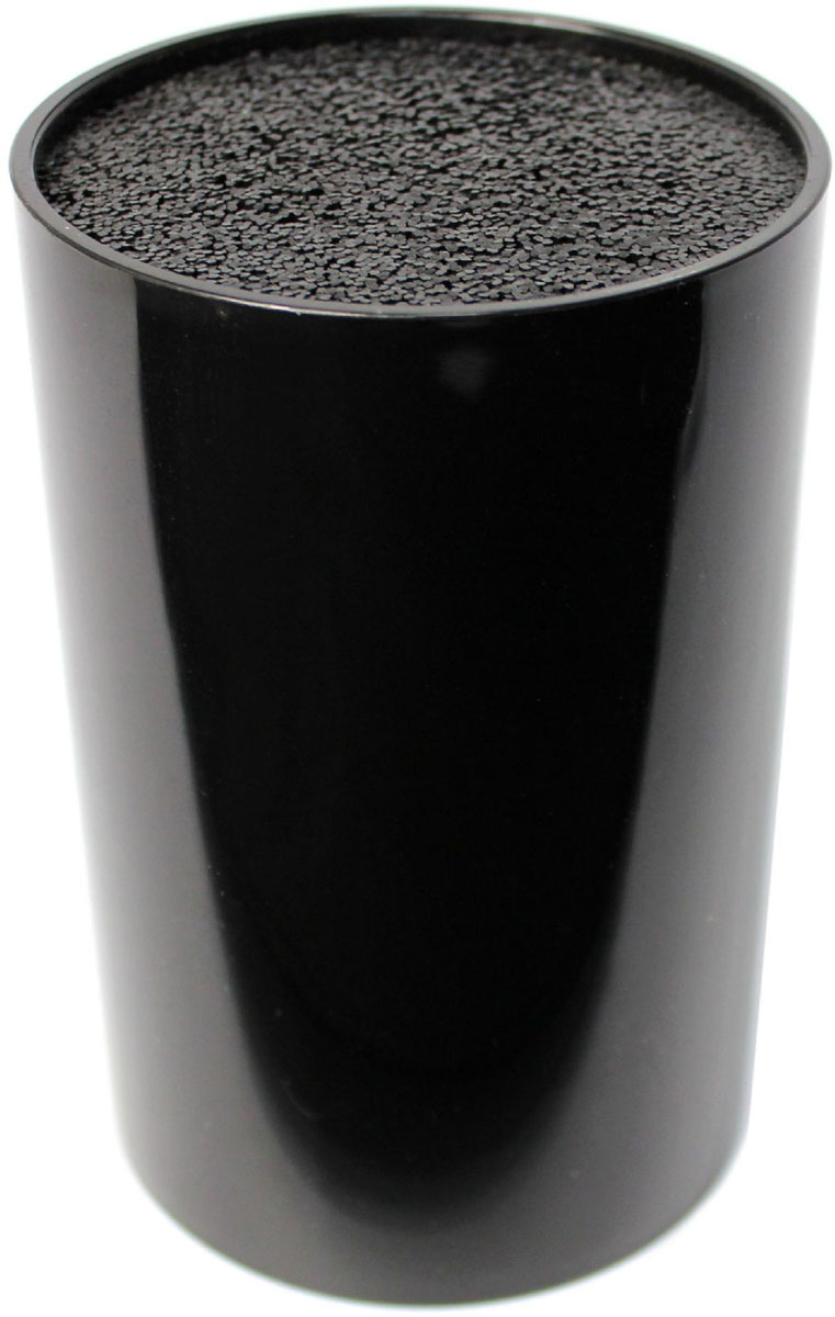 фото Подставка для ножей "Satoshi", круглая, цвет: черный, 9 х 9 х 14 см