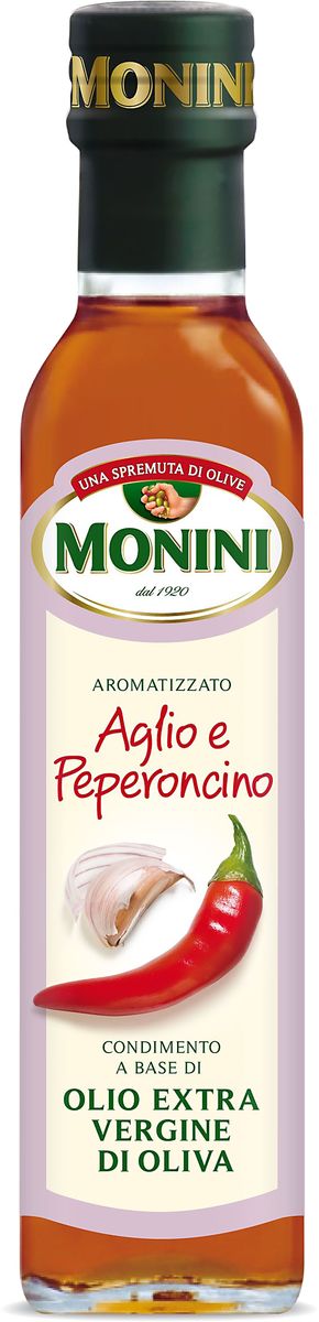 Monini масло оливковое Extra Virgin Чеснок и перец, 250 мл