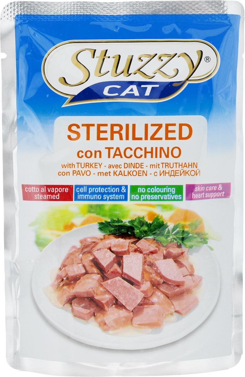 фото Консервы Stuzzy "Cat. Sterilized", для стерилизованных кошек, с индейкой, 100 г Stuzzy / штуззи