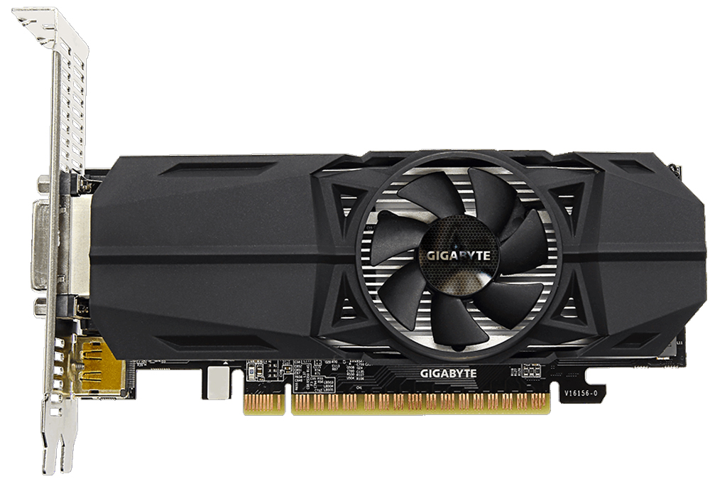 фото Видеокарта Gigabyte GeForce GTX 1050 Ti OC Low Profile 4GB, GV-N105TOC-4GL