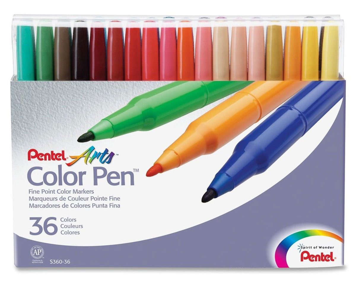 фото Фломастеры 36 цвет. Color Pen Pentel