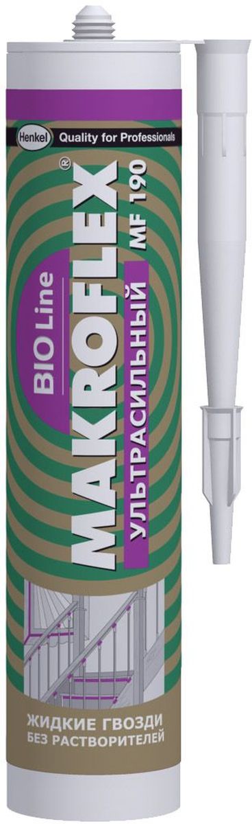 фото Клей Makroflex "BioLine MF190", ультрасильный, цвет: прозрачный, 280 г