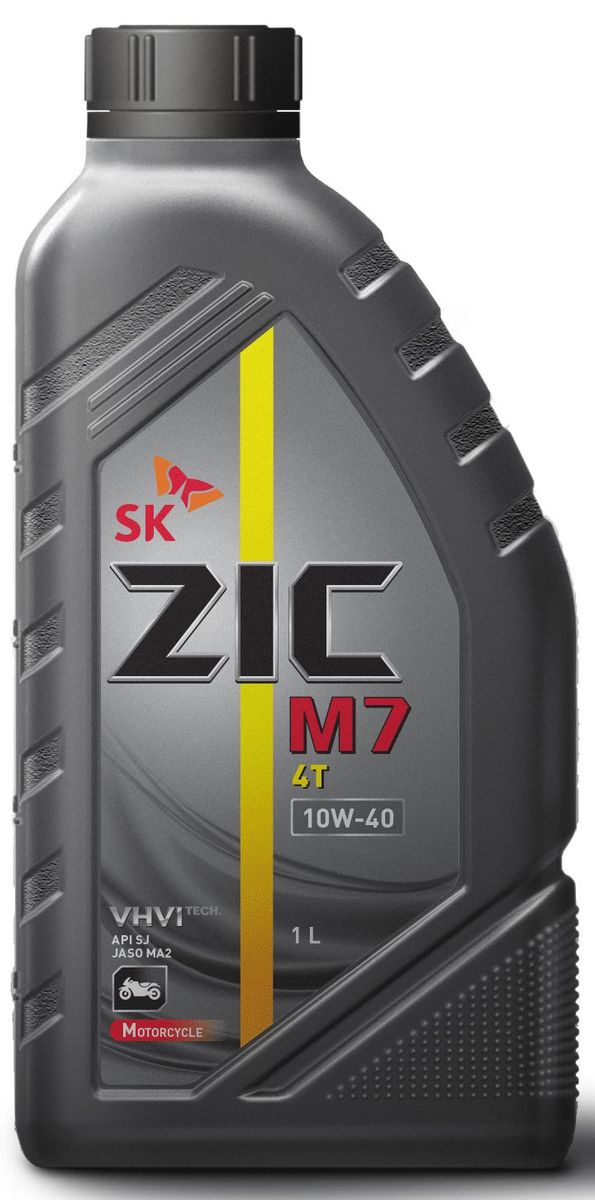 фото Масло моторное ZIC M7 4Т, синтетическое, класс вязкости 10W-40, API SL, 1 л. 137211