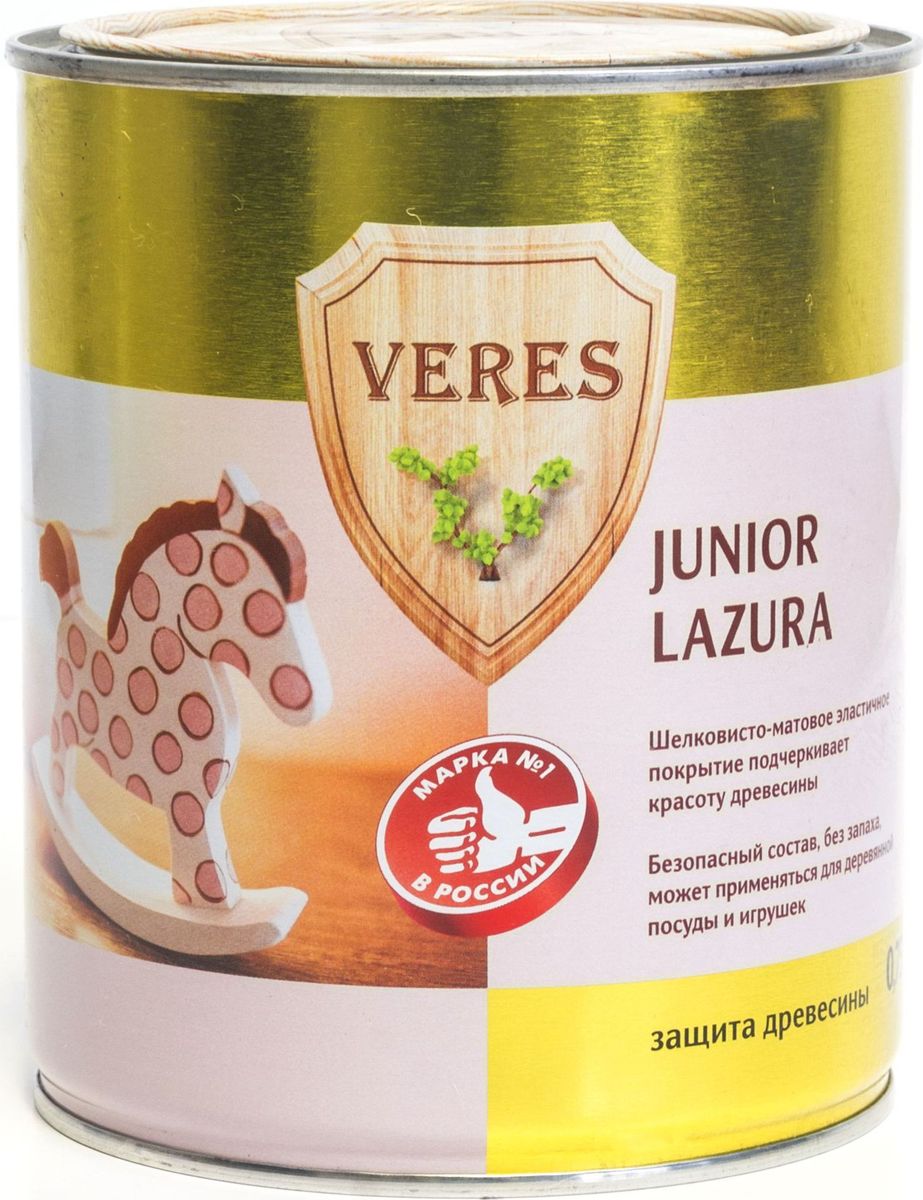 фото Пропитка тонирующая для дерева Veres "Junior Lazura", цвет: темно-синий (21), 0,75 л