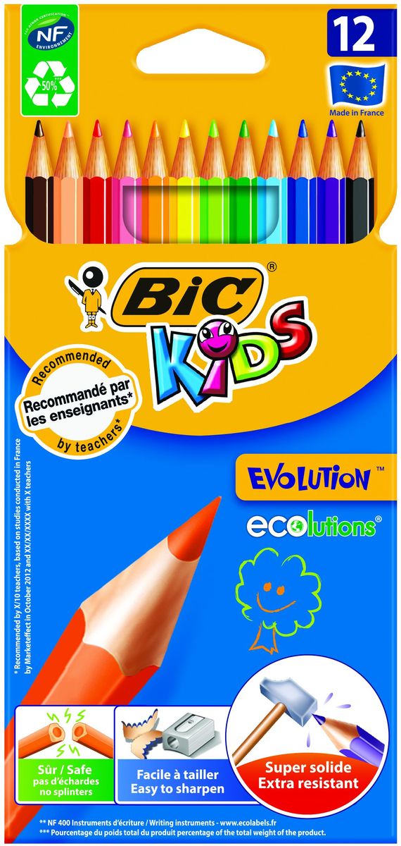 фото Bic Набор цветных карандашей Evolution 12 цветов