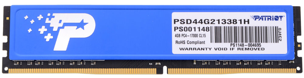 фото Patriot DDR4 DIMM 4Gb 2133МГц модуль оперативной памяти (PSD44G213381H) Patriot memory