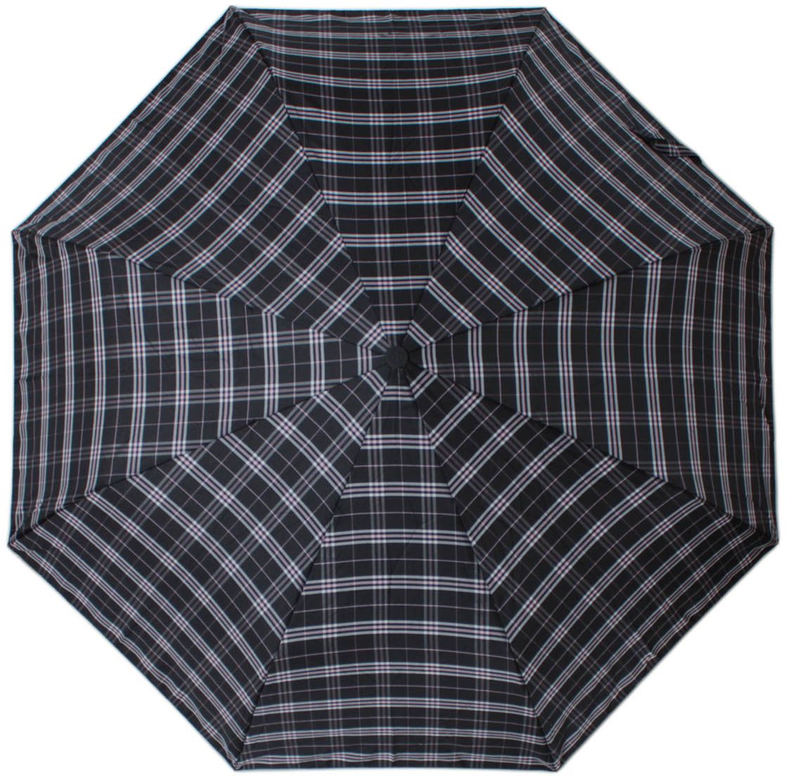 Зонт мужской Flioraj, автомат, 3 сложения, цвет: черный, серый. 017002 FJ