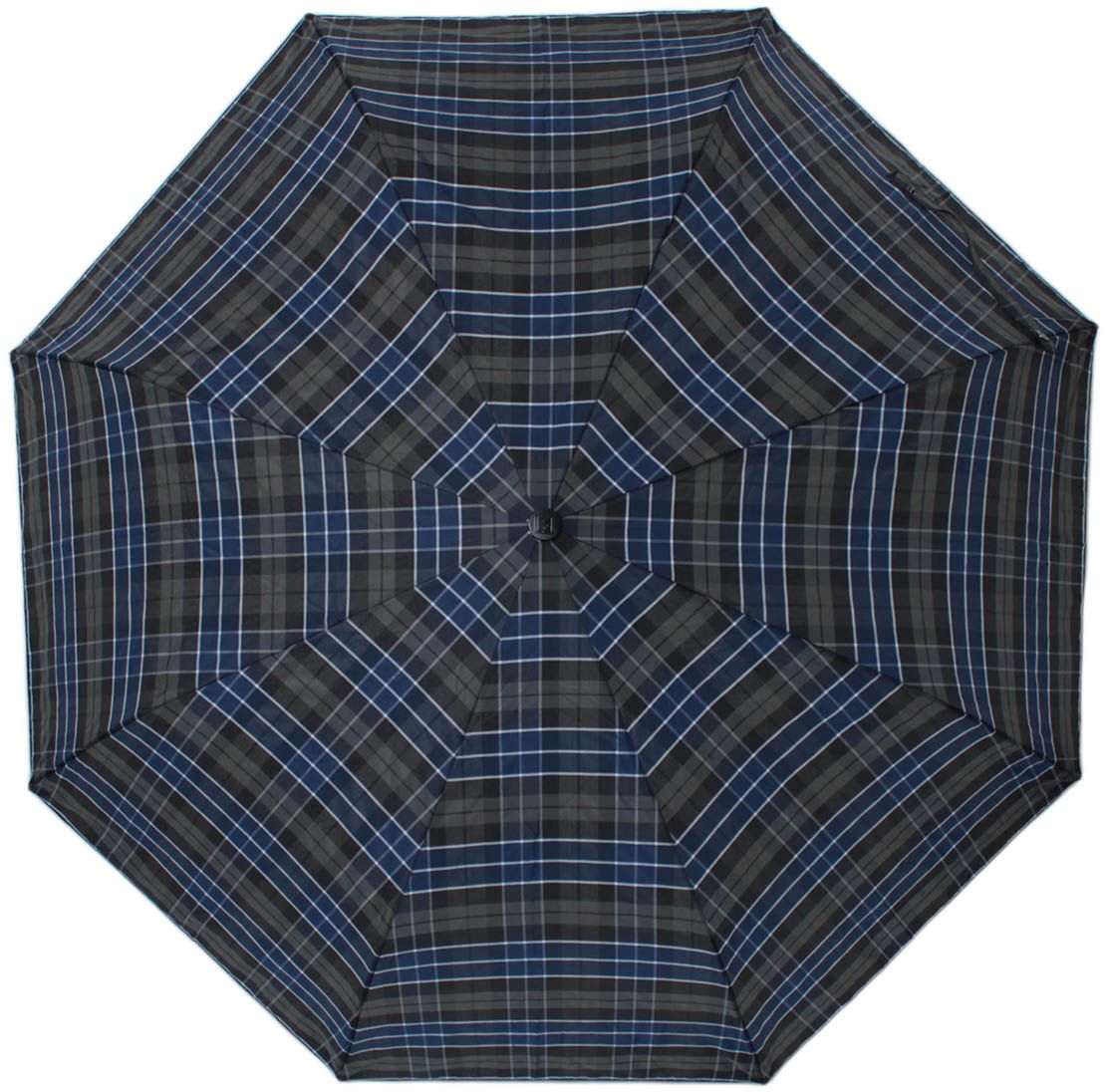 Зонт мужской Flioraj, автомат, 3 сложения, цвет: темно-серый, темно-синий. 31006 FJ