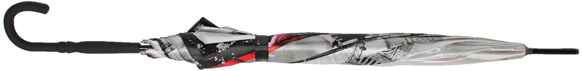 фото Зонт-трость женский Flioraj "Лондон", полуавтомат, цвет: светло-серый, черный, красный. 051101 FJ
