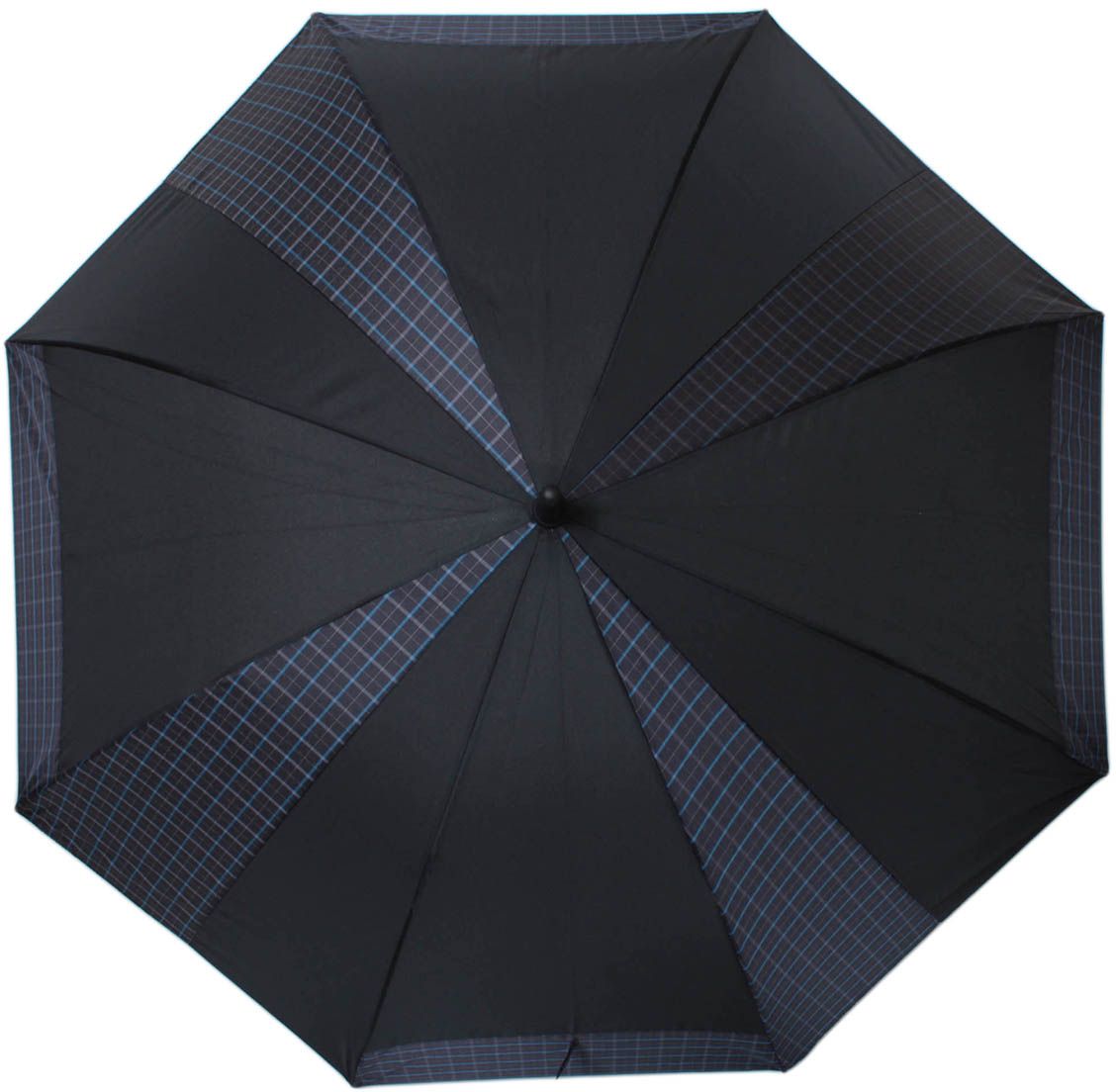 Зонт-трость мужской Flioraj, полуавтомат, цвет: черный, синий. 232302 FJ