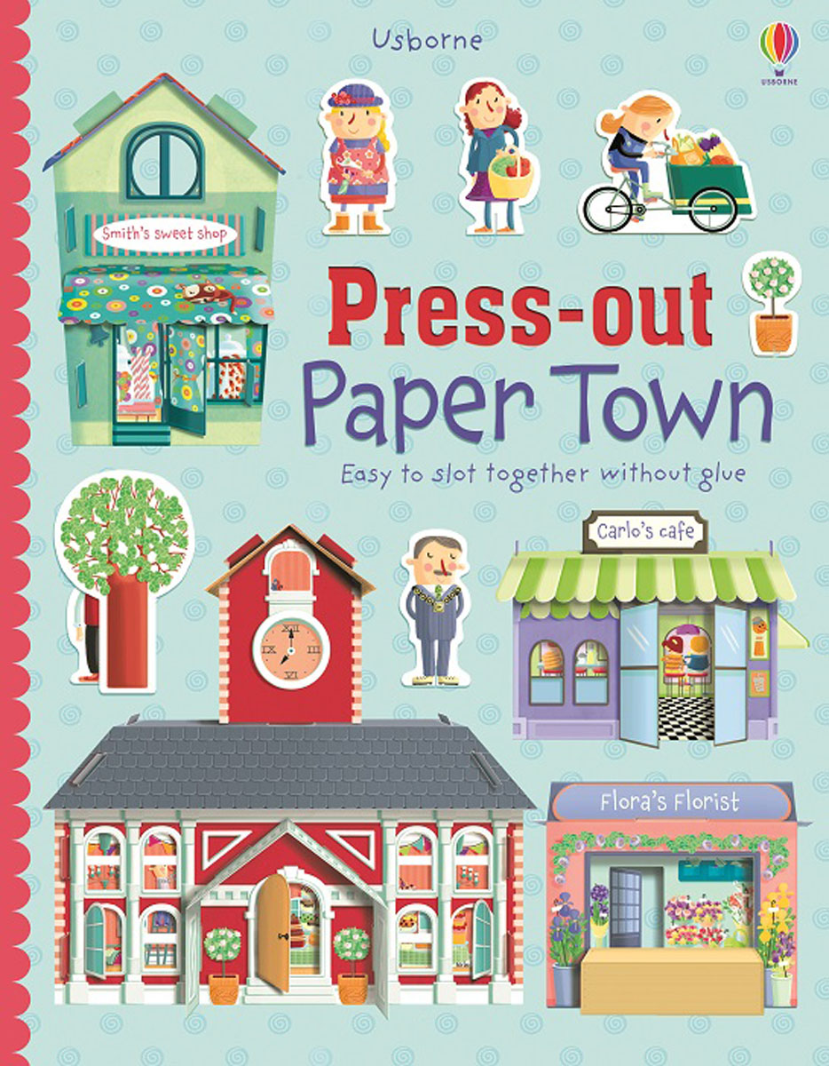 Pressed out. Usborne Junior illustrated Thesaurus. Press-out paper Farm. Paper Towns. Press — out paper Town.