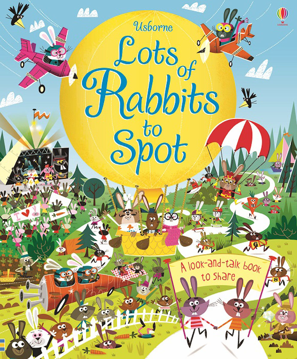 Spot lots. English spot Rabbit. A lot of books.