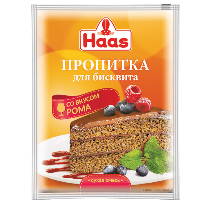 фото Haas пропитка для бисквита со вкусом рома, 80 г