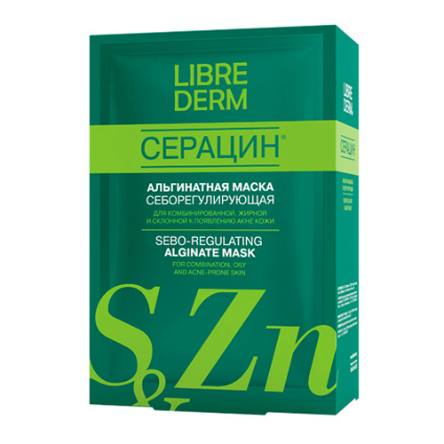Librederm Серацин альгинатная себорегулирующая маска для проблемной кожи № 5 по 30 г