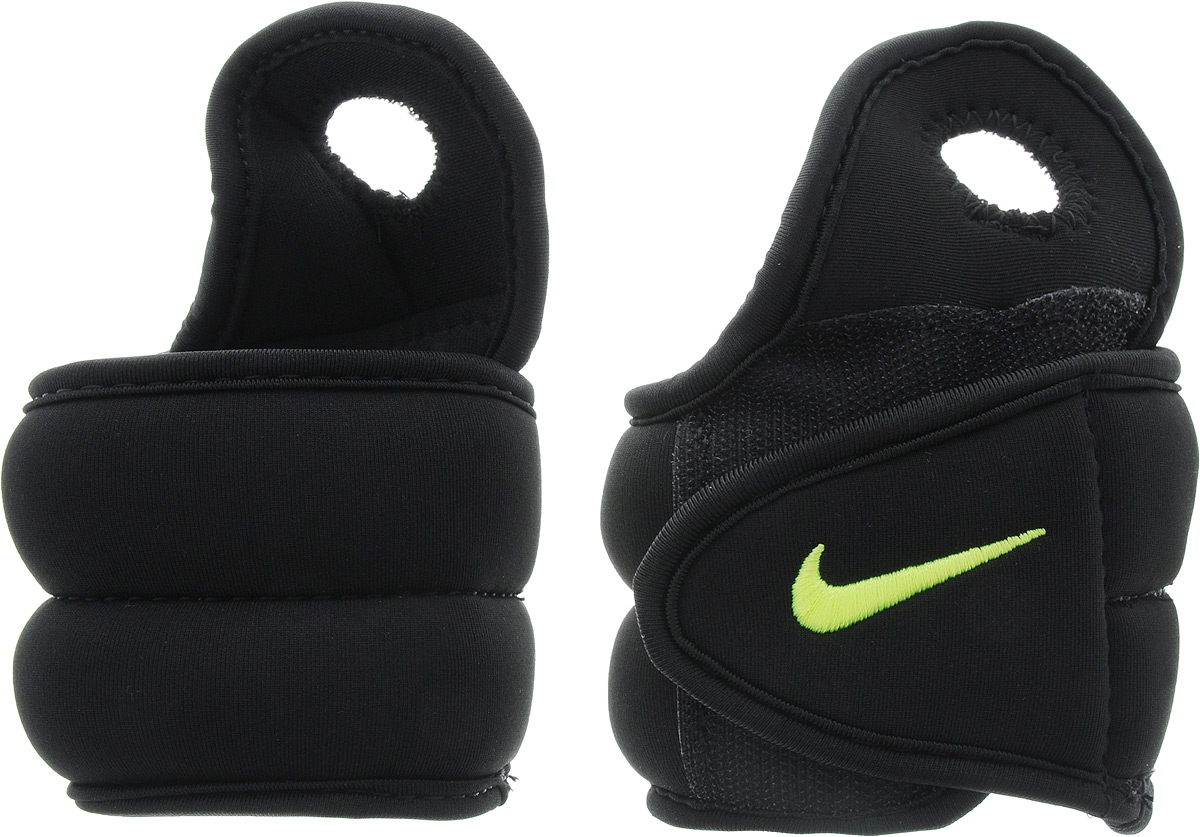 фото Утяжелители для рук Nike "Wrist Weights", цвет: черный, желтый, 1,1 кг, 2 шт