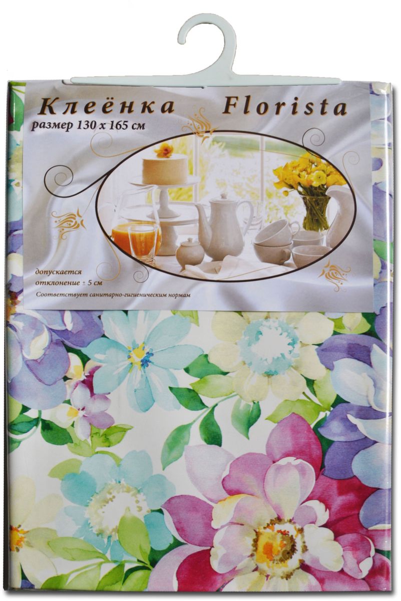 фото Клеенка столовая L'Cadesi "Florista", прямоугольная, 130 х 165 см. FL130165-132-01