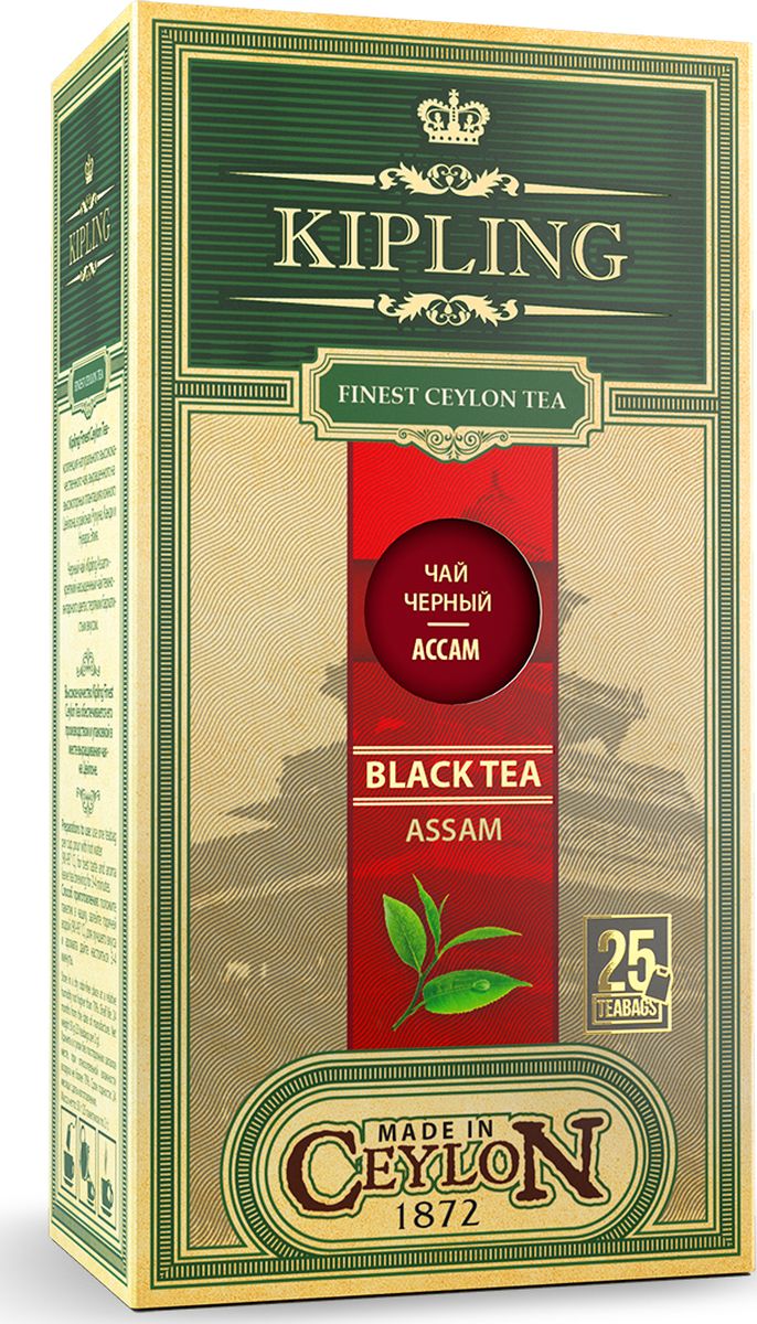 Kipling Assam черный чай в пакетиках, 25 шт