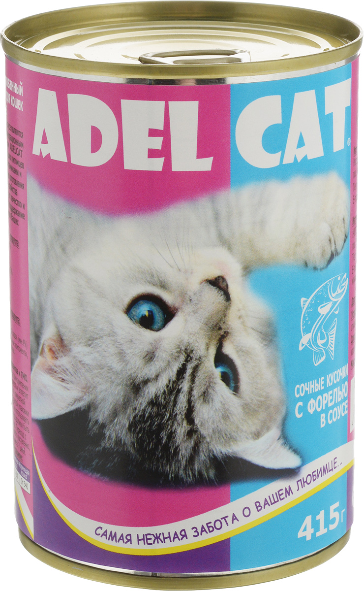 фото Консервы "Adel-Cat", для кошек, с форелью в соусе, 415 г Adel cat