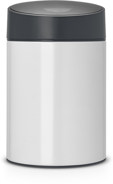 фото Бак мусорный Brabantia "Slide Bin", цвет: белый, серый (FPP), 5 л. 483165