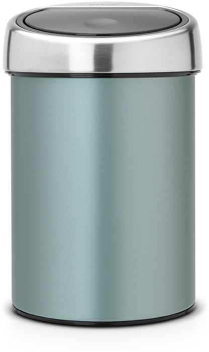 фото Бак мусорный Brabantia "Touch Bin", цвет: мятный металлик, 3 л. 364402