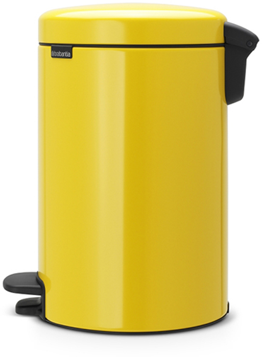 фото Бак мусорный Brabantia "NewIcon", с педалью, цвет: желтая маргаритка, 12 л. 113567