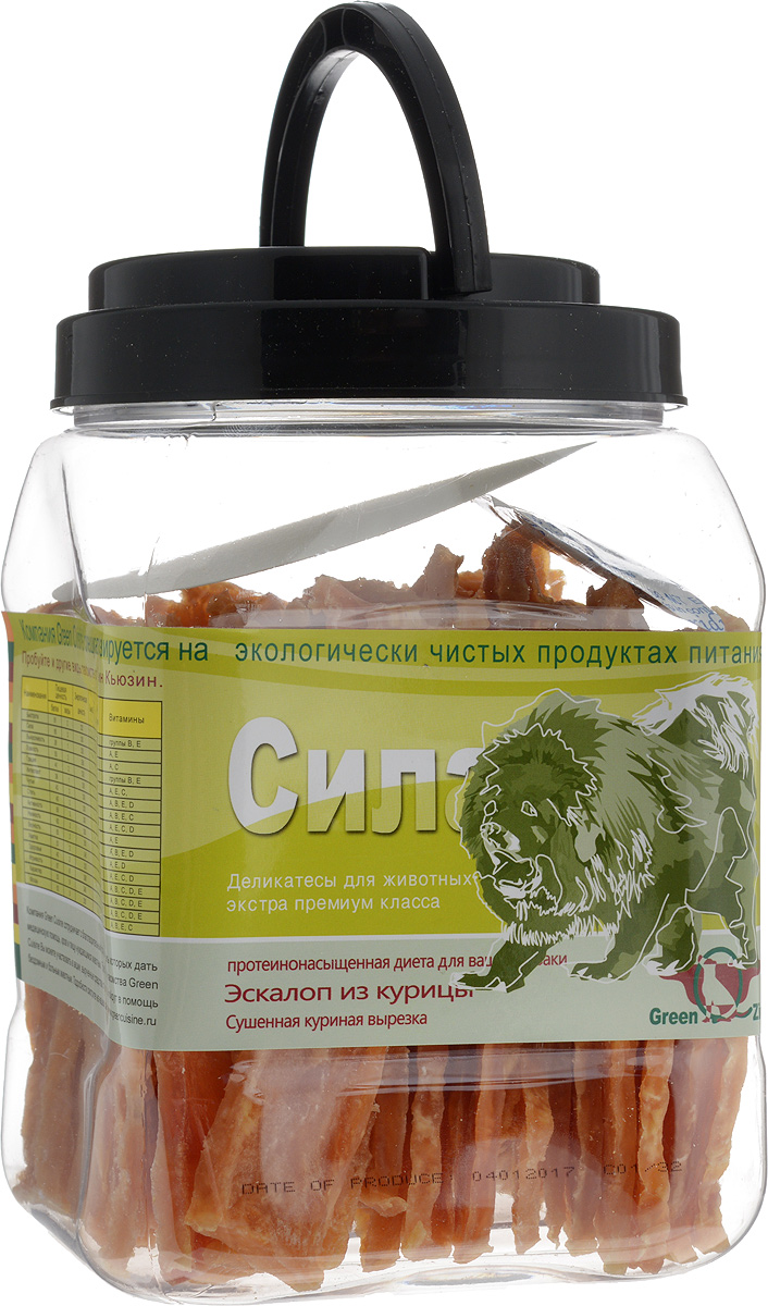 фото Лакомство для собак GreenQZin "Сила", сушеная куриная вырезка, 750 г