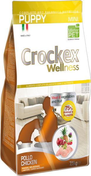 фото Корм сухой "Crockex Wellness" для щенков мелких пород, с курицей и рисом, 2 кг