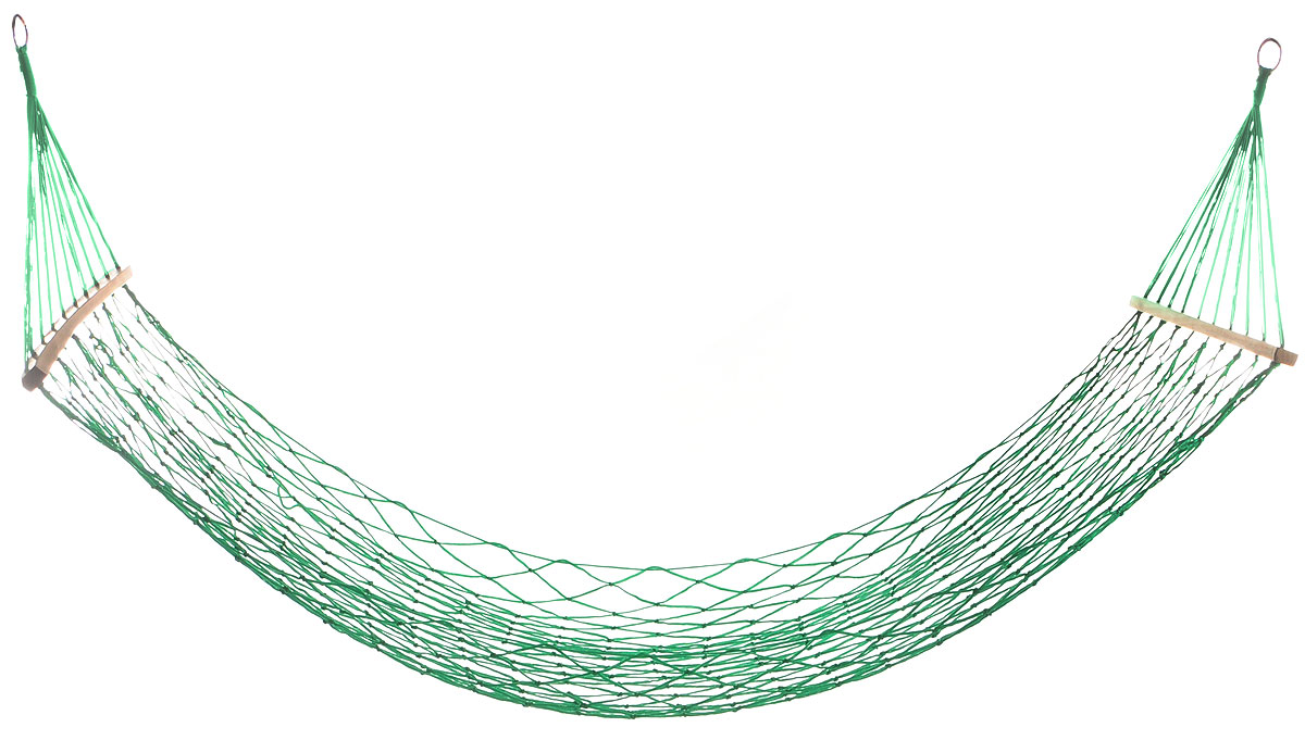 фото Гамак Wildman "Сетка", на кольцах, цвет: зеленый, 80 х 200 см