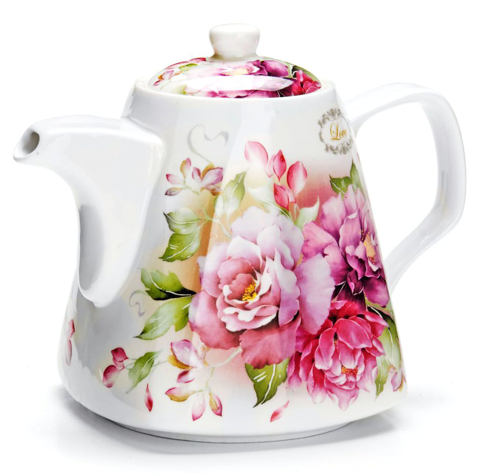 фото Заварочный чайник Loraine "Цветы", 1,1 л. 26545